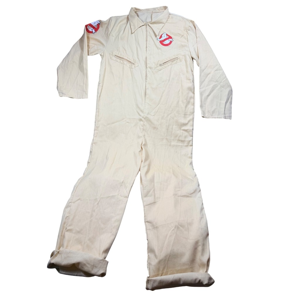 Rubies Ghostbusters Costume Jumpsuit Adult Standard Tan Zip Flight Suit Cosplay